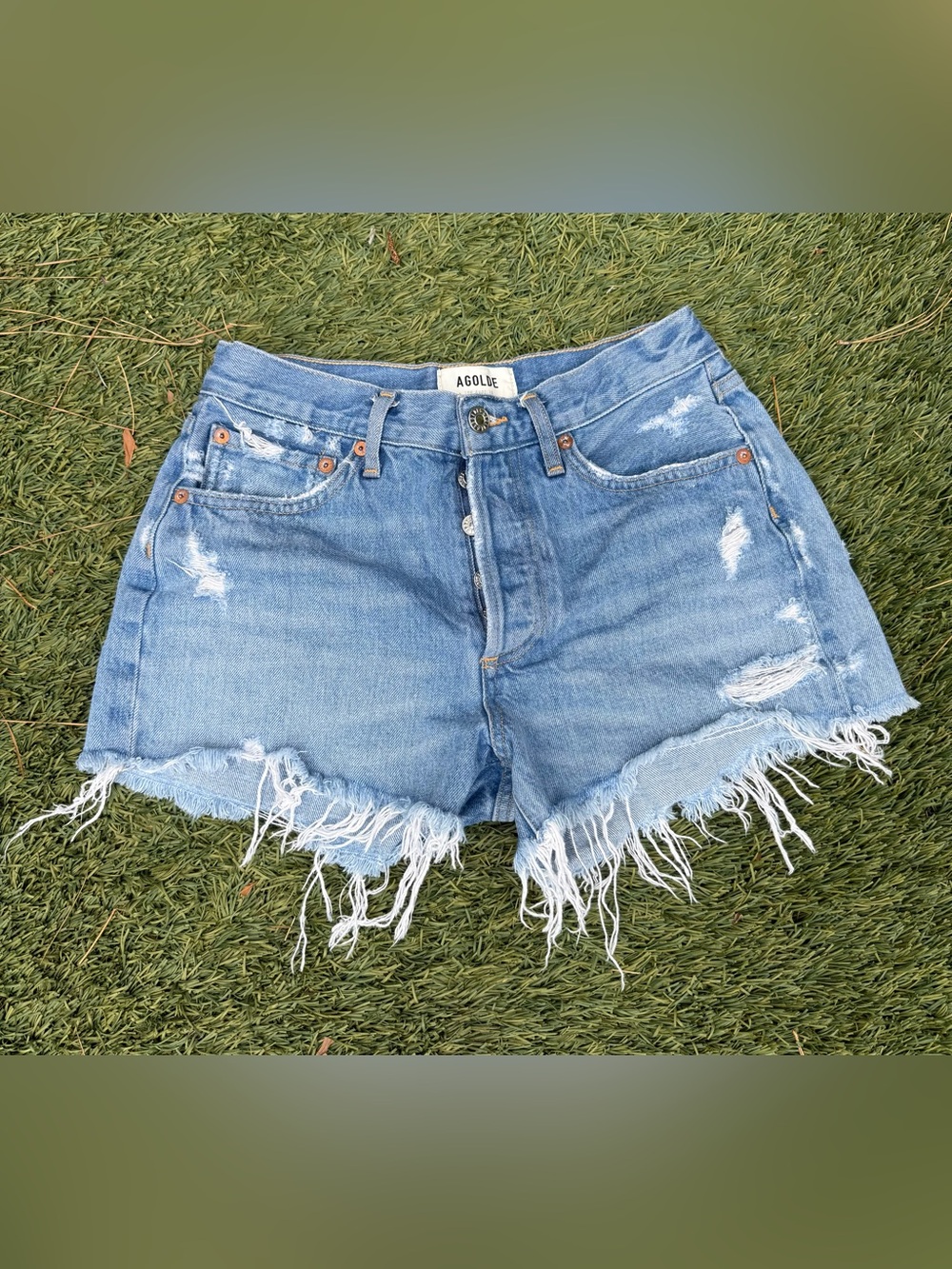 Agolde Parker distressed shorts